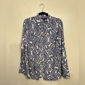 Banana Republic Shirt Womens Small Classic Dillon Button Up Paisley Casual